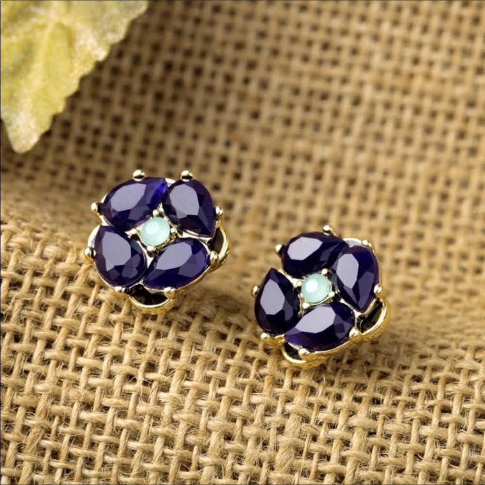 Blue stone earrings